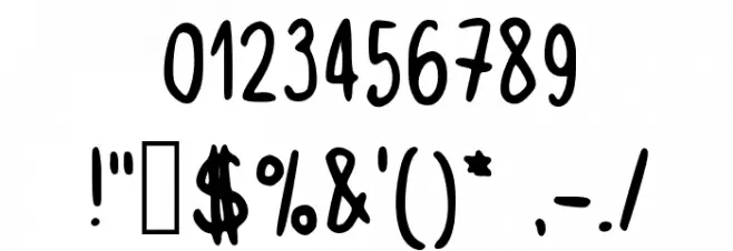 Delgadito Regular Font OTHER CHARS