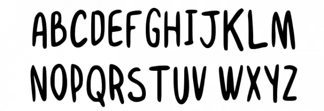 Delgadito Regular 字体 大写