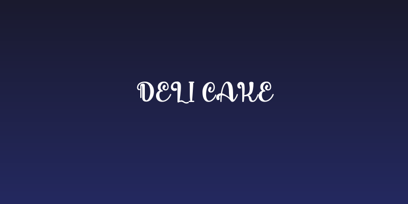 Deli Cake Social Header