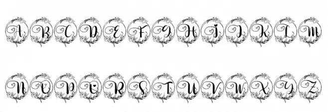 Delia Monogram フォント 大文字