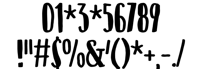 Deliberately DEMO Regular Font OTHER CHARS