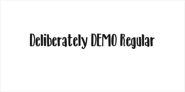 Deliberately DEMO Regular Logo