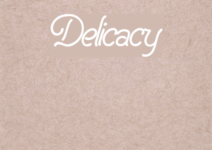 Delicacy Font examples