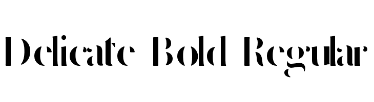 Delicate Bold Regular  font caratteri gratis