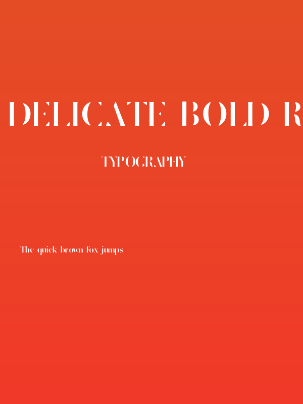 Delicate Bold Regular Poster