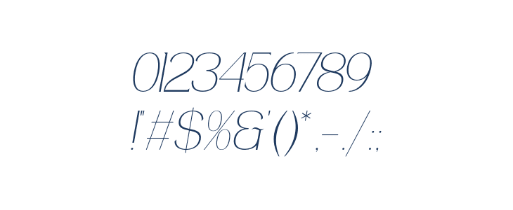 Delicate Elegance Italic Other Characters