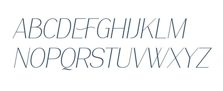 Delicate Elegance Italic Uppercase