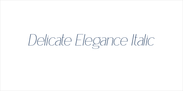 Delicate Elegance Italic Logo
