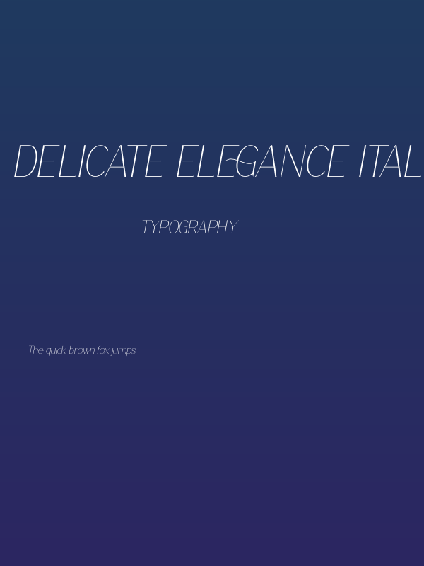 Delicate Elegance Italic Poster