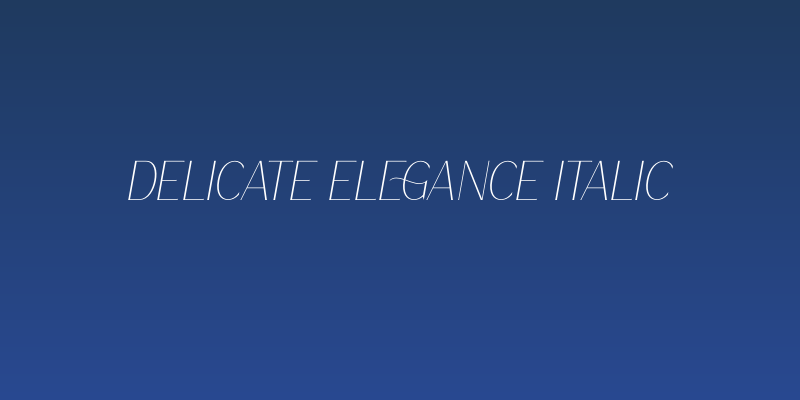 Delicate Elegance Italic Social Header