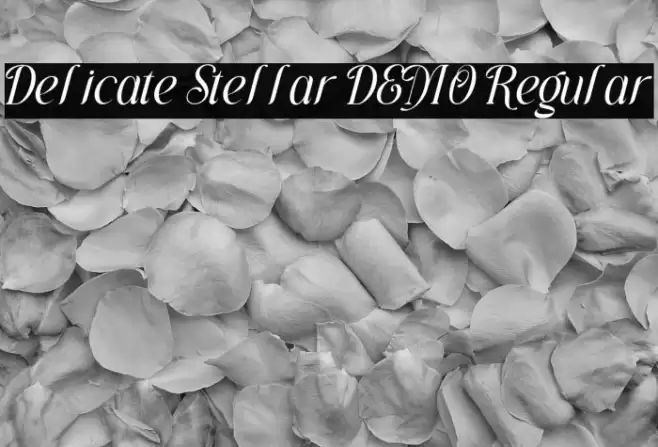 Delicate Stellar DEMO Regular Font examples