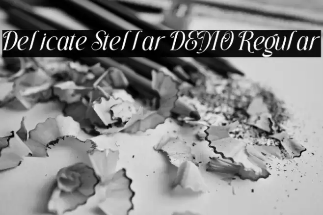 Delicate Stellar DEMO Regular Font examples