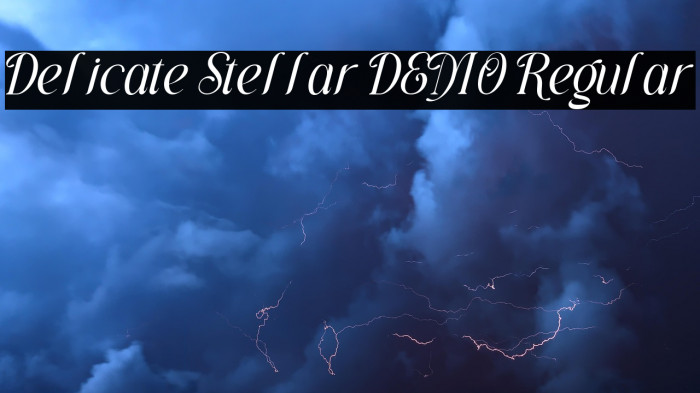 Delicate Stellar DEMO Regular Font examples