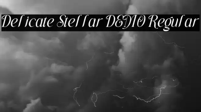 Delicate Stellar DEMO Regular Font examples