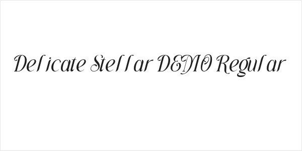 Delicate Stellar DEMO Regular Logo