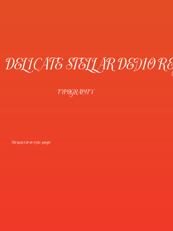 Delicate Stellar DEMO Regular Poster