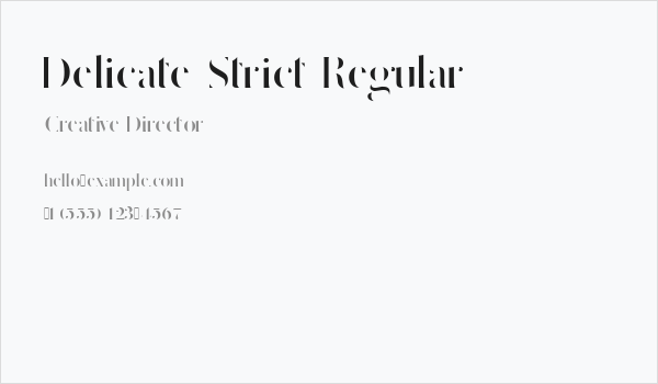 Delicate Strict Regular Business Card