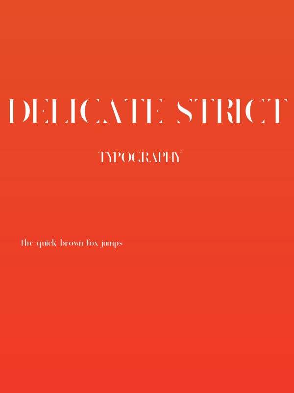 Delicate Strict Poster