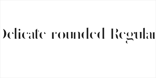 Delicate rounded Regular Logo