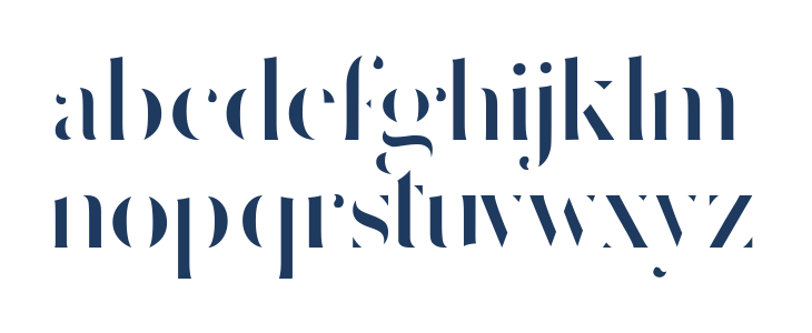 Delicate rounded Lowercase
