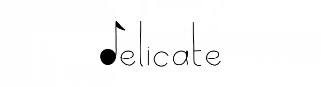 Delicate  Fuentes Gratis Descargar