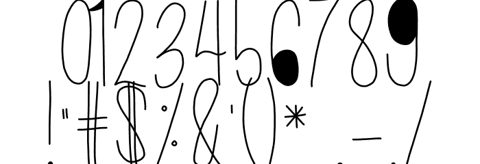 Delicate Font OTHER CHARS