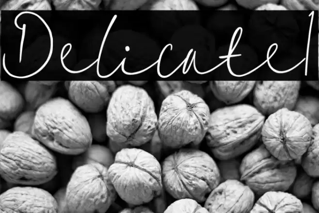 Delicate1 Font examples