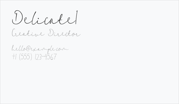 Delicate1 Business Card