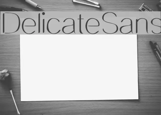 DelicateSans Font examples