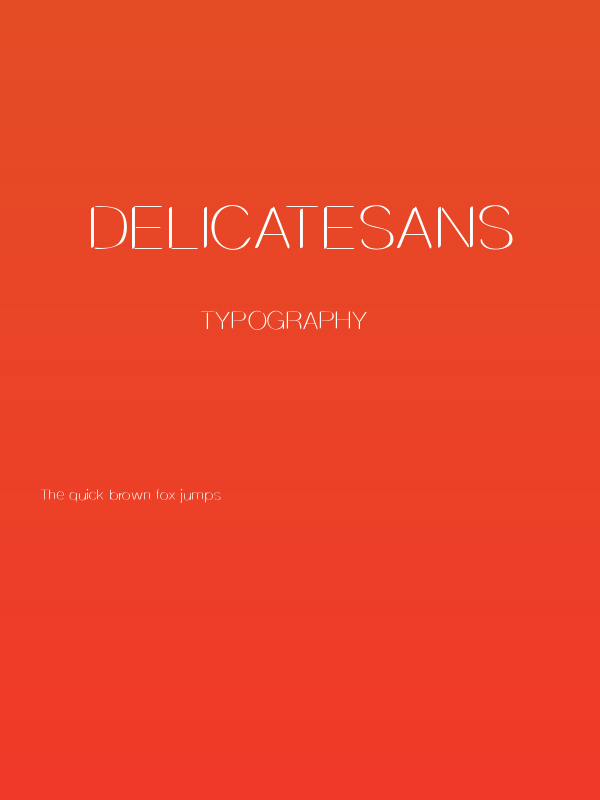 DelicateSans Poster