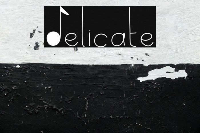 Delicate Font examples