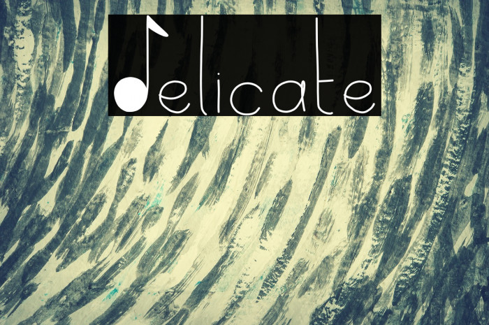 Delicate Font examples