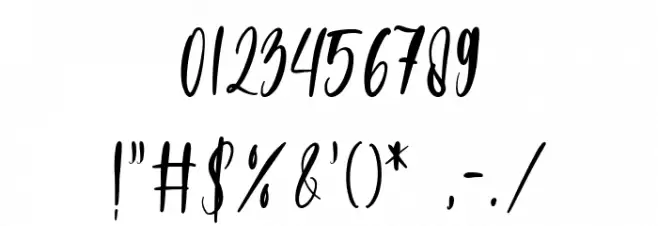 Delicated Font OTHER CHARS