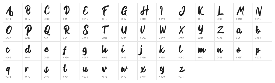 Delich FREE Character Map