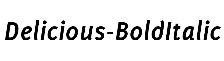 Delicious-BoldItalic Font