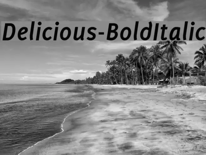 Delicious-BoldItalic Font examples