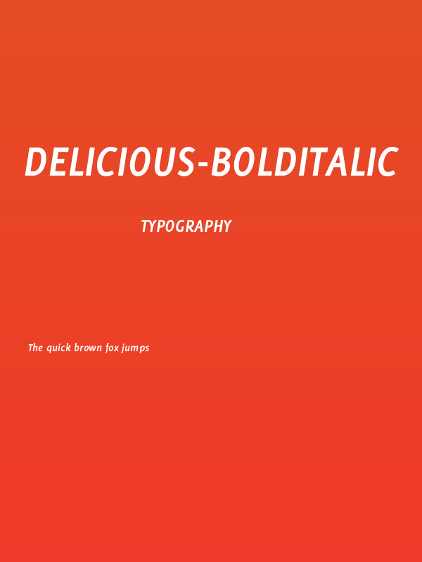Delicious-BoldItalic Poster