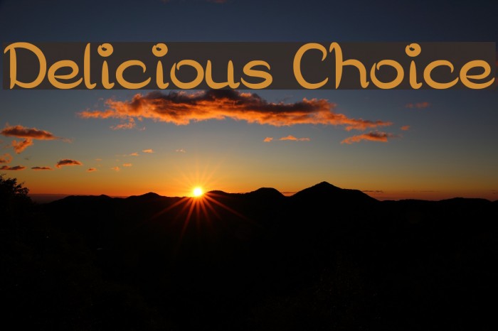 Delicious Choice Font examples