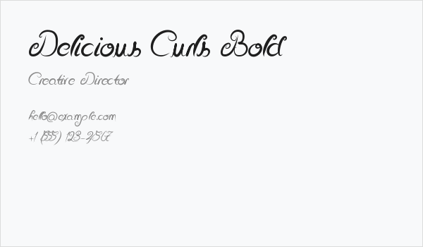 Delicious Curls Bold Business Card
