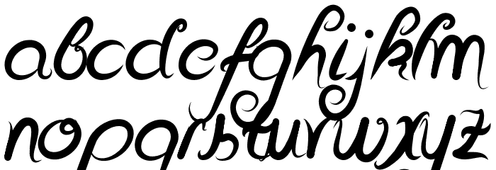 Delicious Curls Bold Font LOWERCASE
