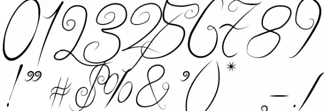 Delicious Curls Font OTHER CHARS