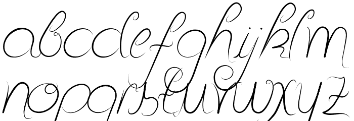 Delicious Curls Font LOWERCASE