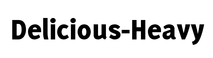 Delicious-Heavy Font