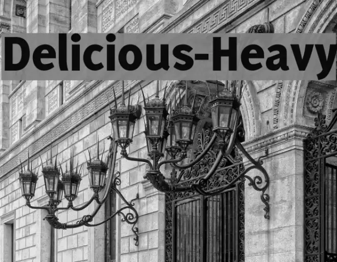 Delicious-Heavy Font examples