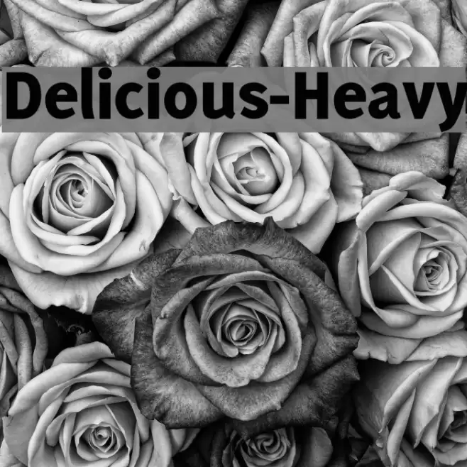 Delicious-Heavy Font examples