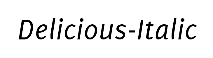 Delicious-Italic Font