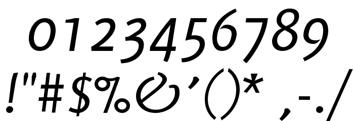 Delicious-Italic Font OTHER CHARS