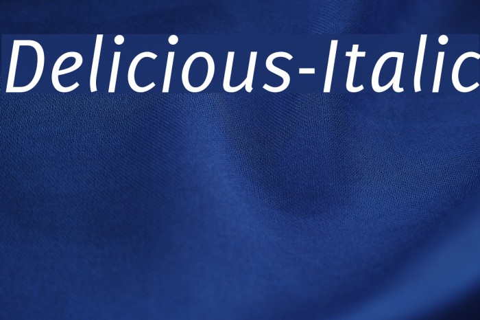 Delicious-Italic Font examples