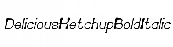 Delicious Ketchup Bold Italic  Frei Schriftart Herunterladen