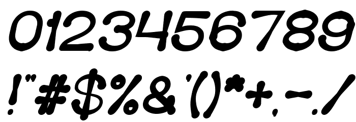 Delicious Ketchup Bold Italic Font OTHER CHARS